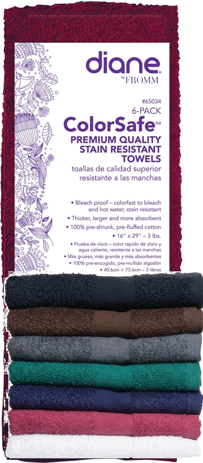 COLORSAFE STAIN RESISTANT TOWEL 16" X 29" PLUM 6-PACK 
